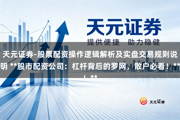 天元证券-股票配资操作逻辑解析及实盘交易规则说明 **股市配资公司：杠杆背后的罗网，散户必看！**